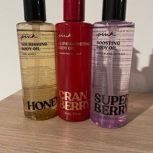 PINK Victoria's Secret Nourishing and Boosting Body Oil Set